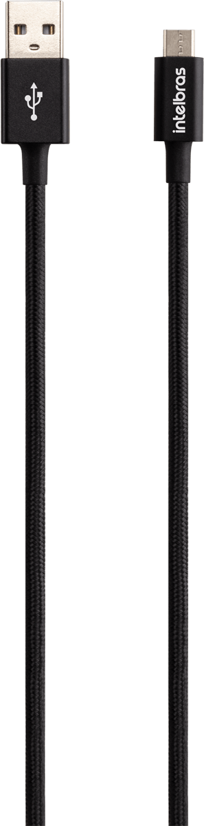 Cabo USB - Micro USB 1,5m Nylon Preto Intelbras EUAB 15NP - Imagem 4