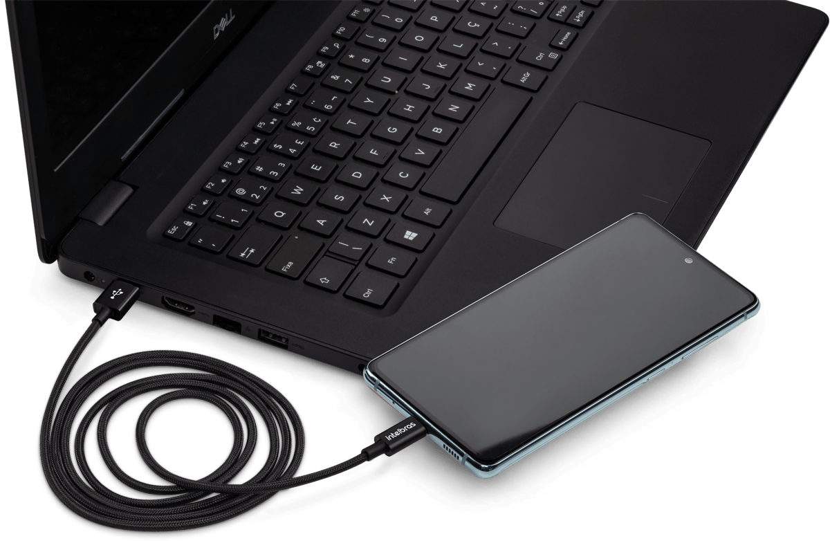 Cabo USB - USB-C 1,5m Nylon Preto Intelbras EUAC 15NP - Imagem 5