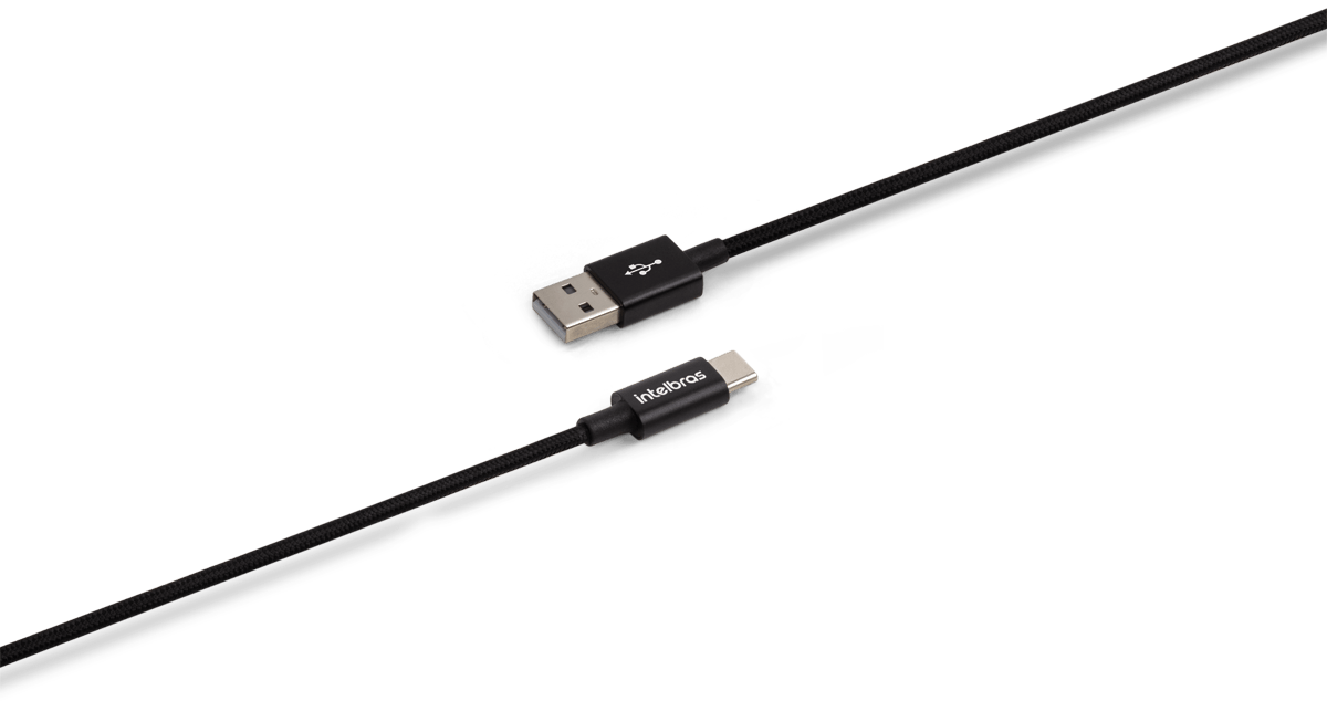 Cabo USB - USB-C 1,5m Nylon Preto Intelbras EUAC 15NP - Imagem 4