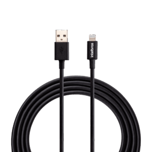 Cabo USB - Lightning 1,2m PVC Preto Intelbras EUAL 12PP