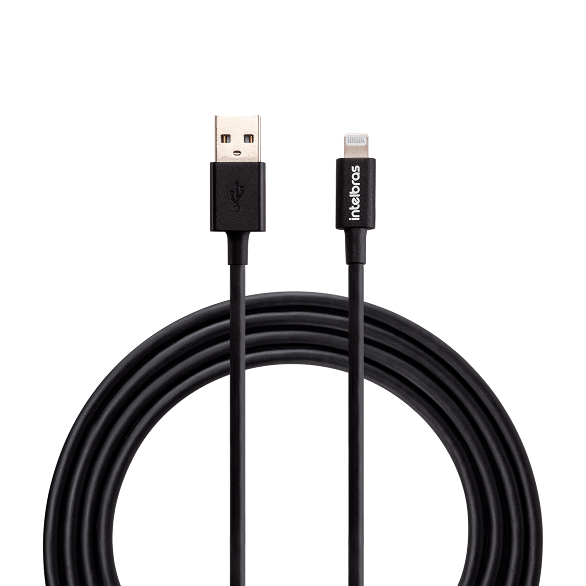 Cabo USB - Lightning 1,2m PVC Preto Intelbras EUAL 12PP