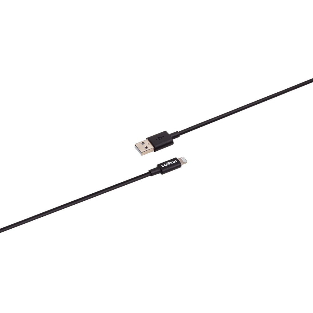 Cabo USB - Lightning 1,2m PVC Preto Intelbras EUAL 12PP - Imagem 4