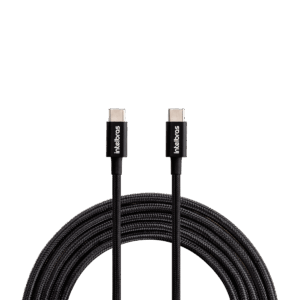 Cabo USB-C - USB-C 1,5m Nylon Preto Intelbras EUCC 15NP