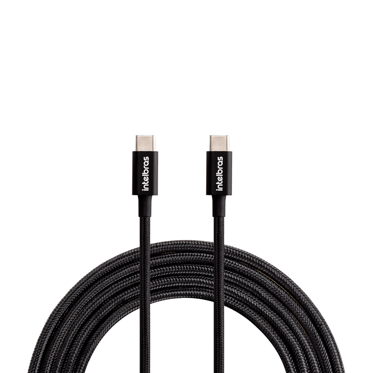 Cabo USB-C - USB-C 1,5m Nylon Preto Intelbras EUCC 15NP