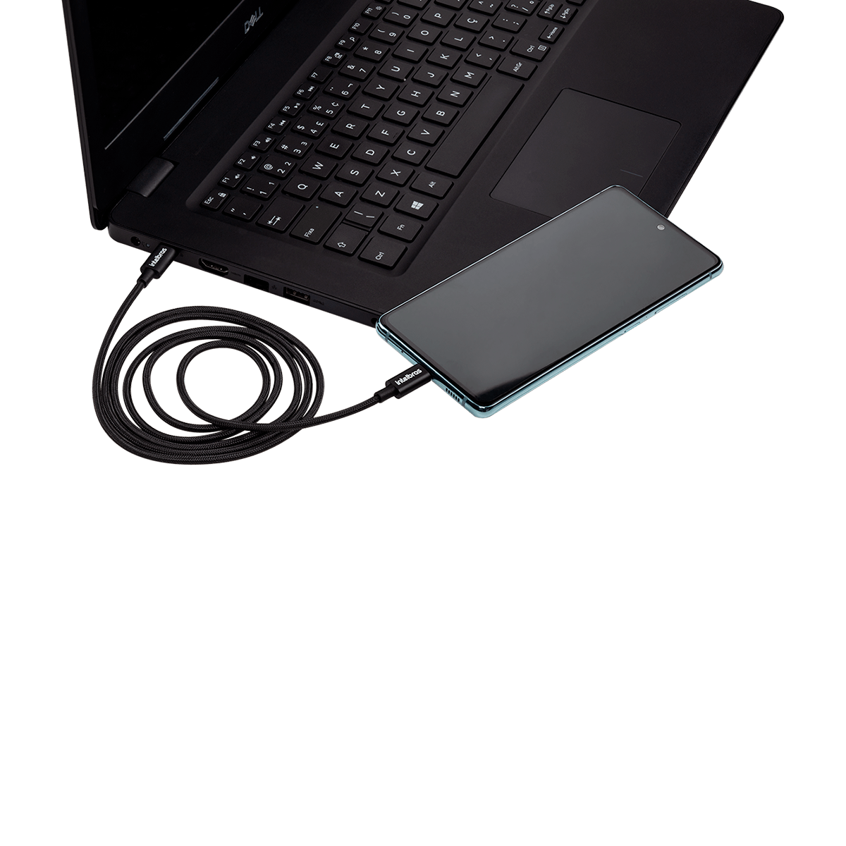Cabo USB-C - USB-C 1,5m Nylon Preto Intelbras EUCC 15NP - Imagem 5