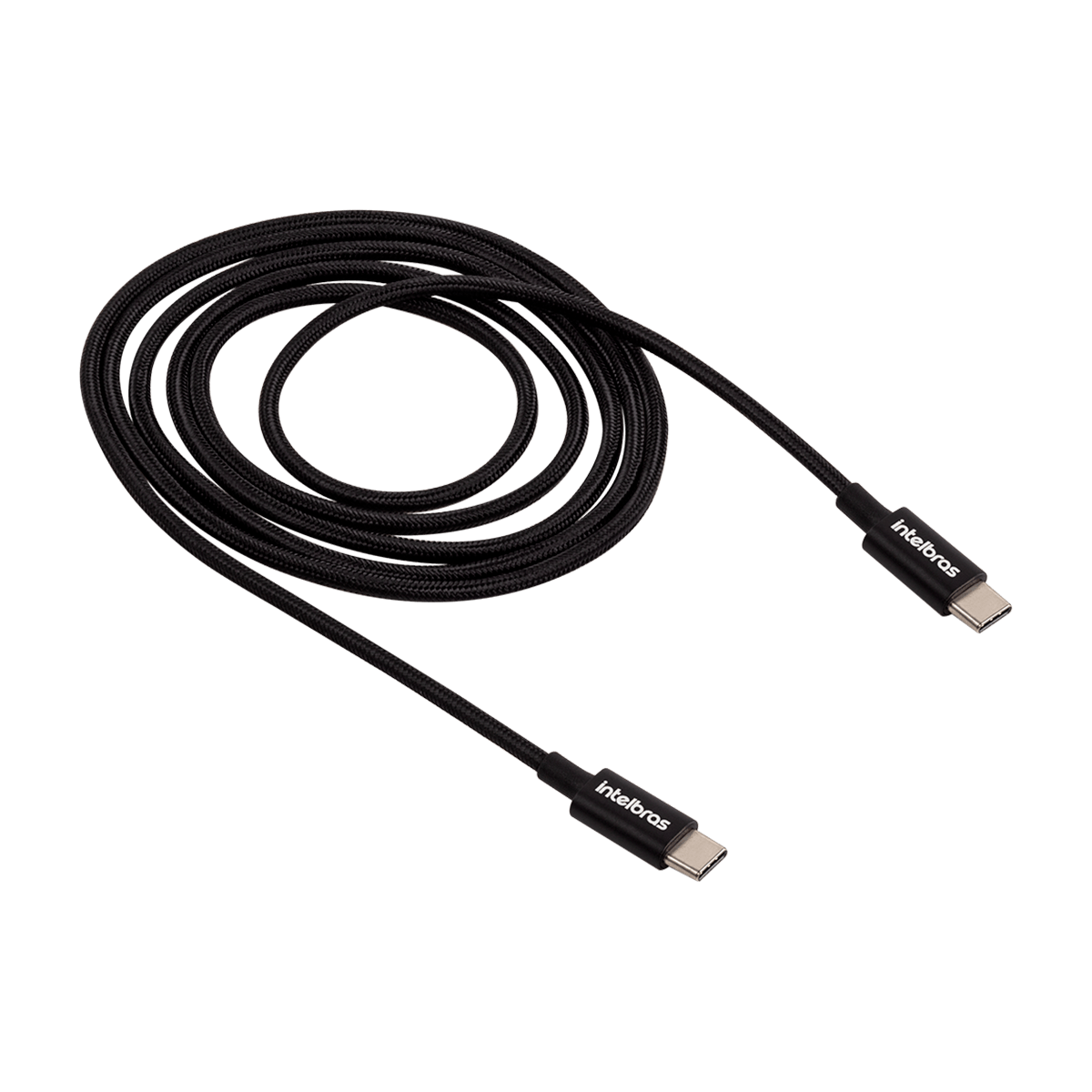 Cabo USB-C - USB-C 1,5m Nylon Preto Intelbras EUCC 15NP - Imagem 2