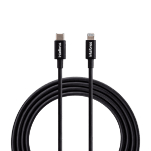 Cabo USB-C - Lightning 1,2m PVC Preto Intelbras EUCL 12PP