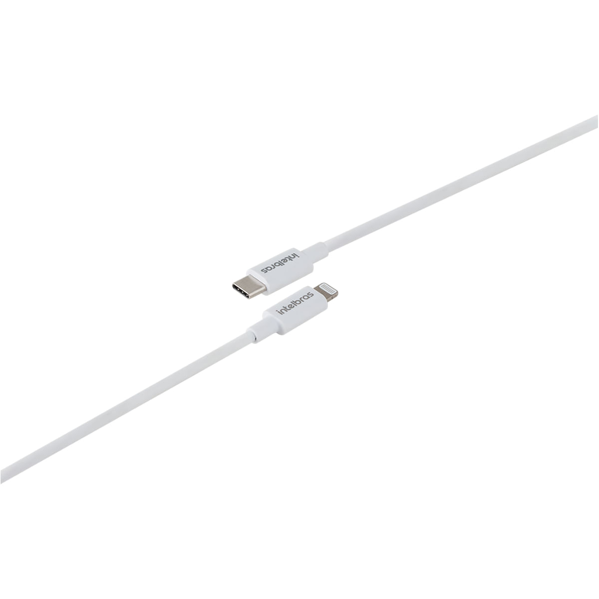 Cabo USB-C - Lightning 1,2m PVC branco Intelbras EUCL 12PB - Imagem 2