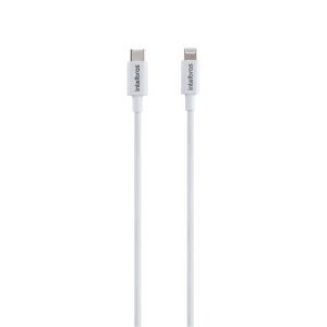 Cabo USB-C - Lightning 1,2m PVC branco Intelbras EUCL 12PB