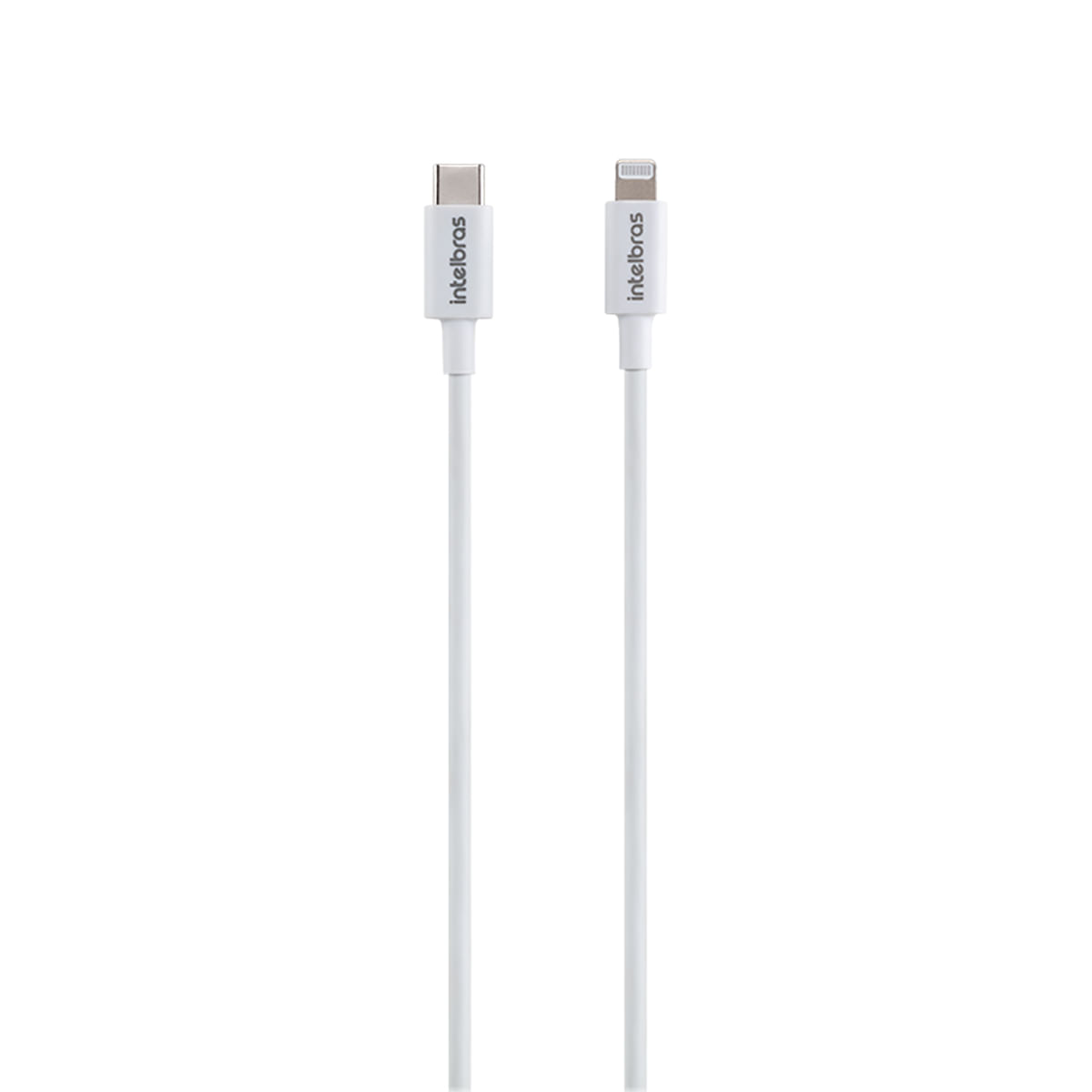 Cabo USB-C - Lightning 1,2m PVC branco Intelbras EUCL 12PB