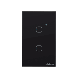 Interruptor Touch Inteligente Zigbee 2 Teclas EZS 1002 Preto Intelbras