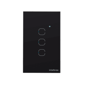 Interruptor Preto Touch Inteligente Zigbee 3 Teclas EZS 1003 - Intelbras