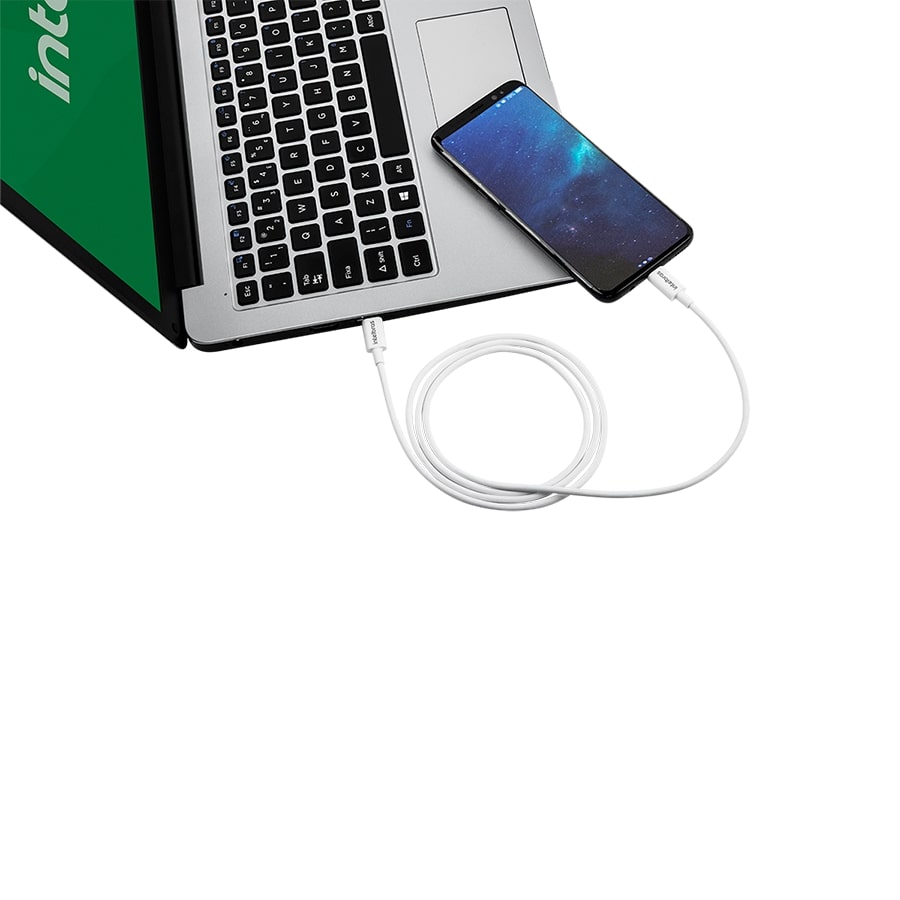 Cabo USB-C para USB-C 1,2m PVC Branco EUCC 12PB | Intelbras - Imagem 3