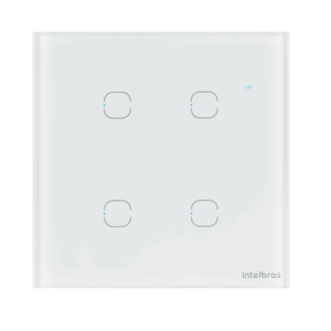 Interruptor Branco Smart Wi-Fi Touch 4 Teclas - Intelbras