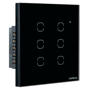 Interruptor Inteligente Touch Zigbee 6 Botões EIZ 1006 Preto Intelbras