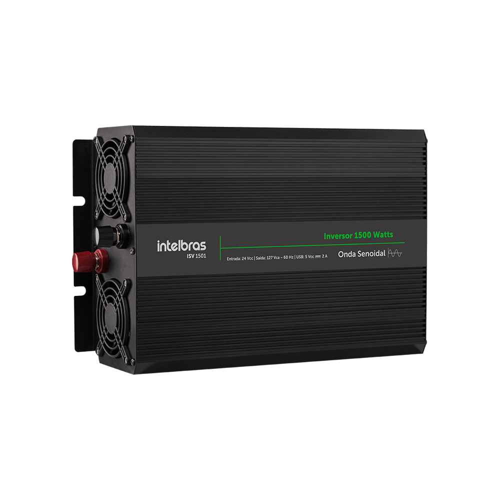 Inversor de Tensão Onda Senoidal 1500W 24Vcc 127Vac Intelbras ISV 1501