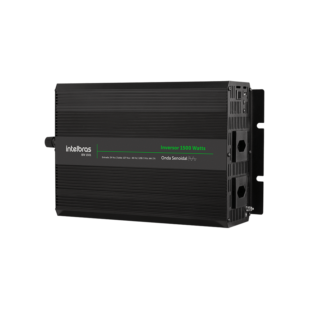 Inversor de Tensão Onda Senoidal 1500W 24Vcc 127Vac Intelbras ISV 1501 - Imagem 2