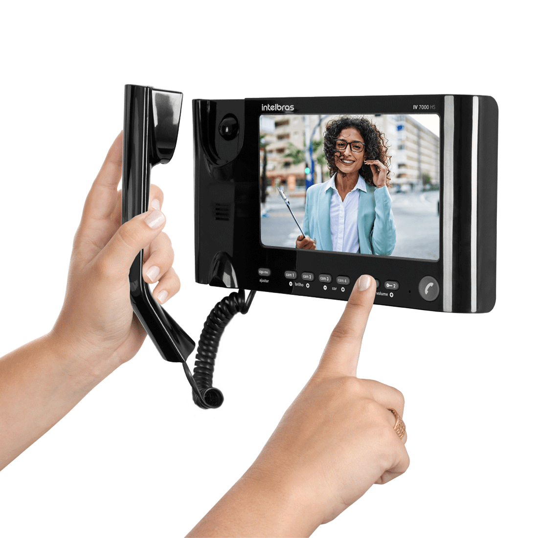 Módulo Interno Videoporteiro Intelbras IV 7000 HS Preto - Imagem 4