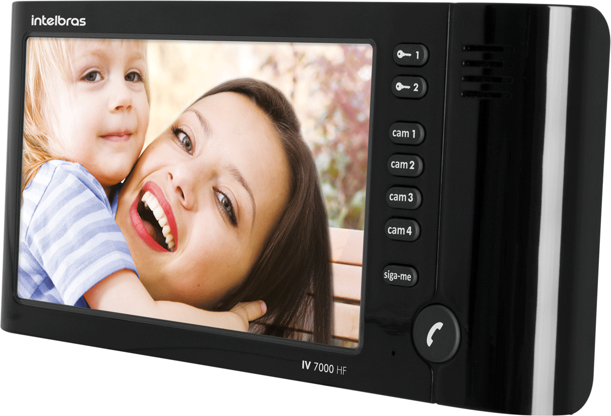 Módulo Interno Videoporteiro Intelbras IV 7000 HF Preto - Imagem 3