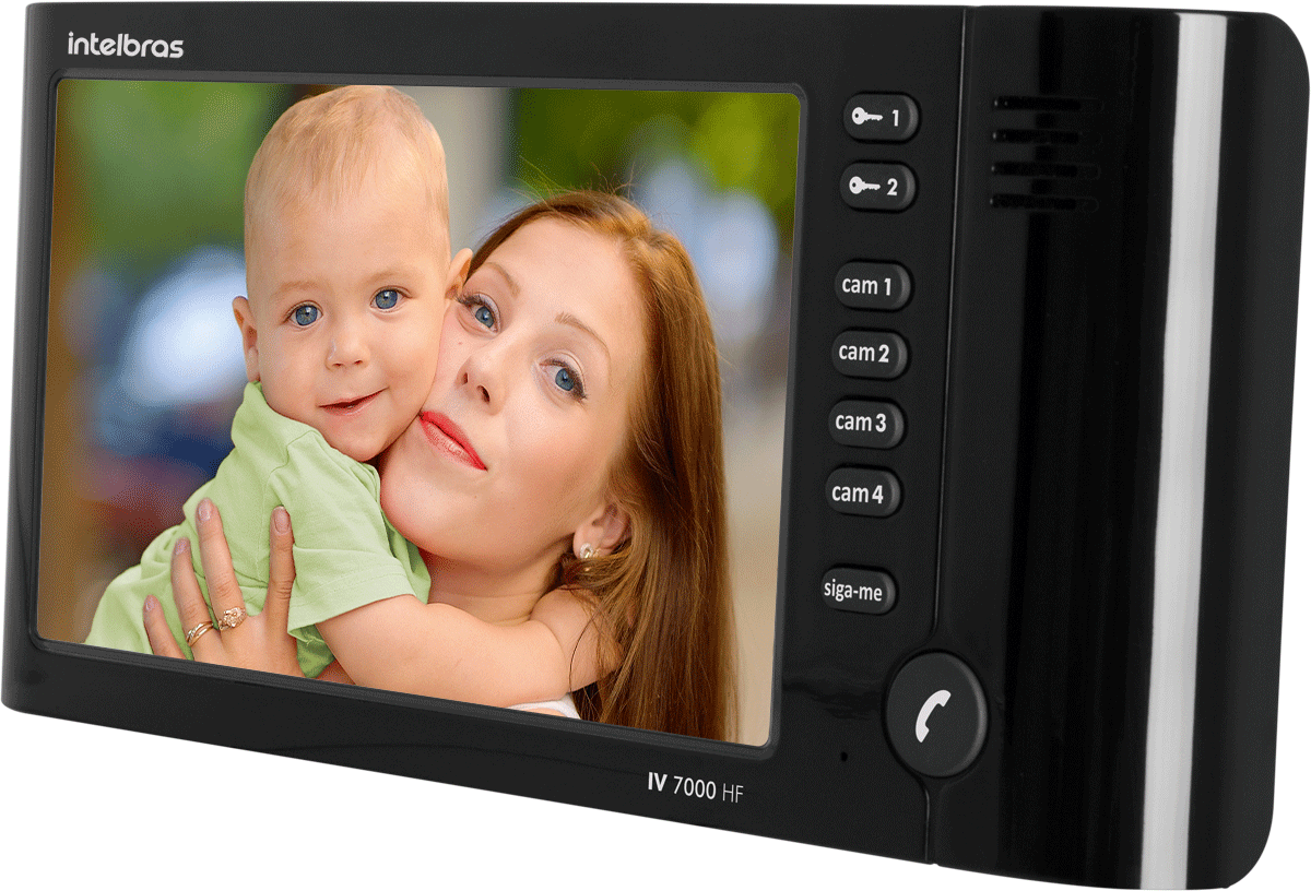 Módulo Interno Videoporteiro Intelbras IV 7010 HF HD BR Preto - Imagem 3
