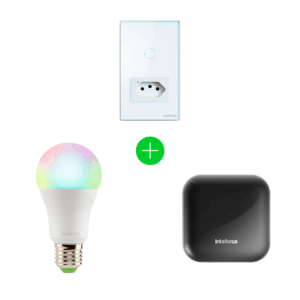 Kit Casa Inteligente Intelbras Controle Remoto Inteligente, Lâmpada e Tomada com Interruptor