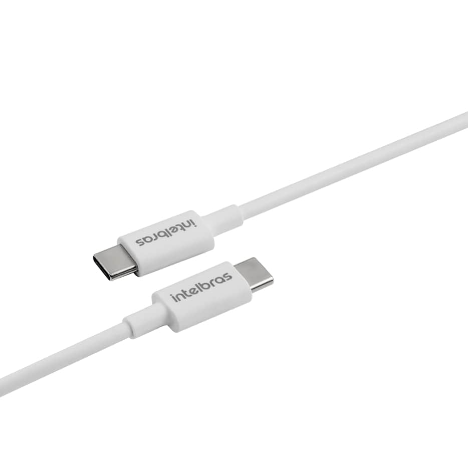 Cabo USB-C para USB-C 1,2m PVC Branco EUCC 12PB | Intelbras - Imagem 2