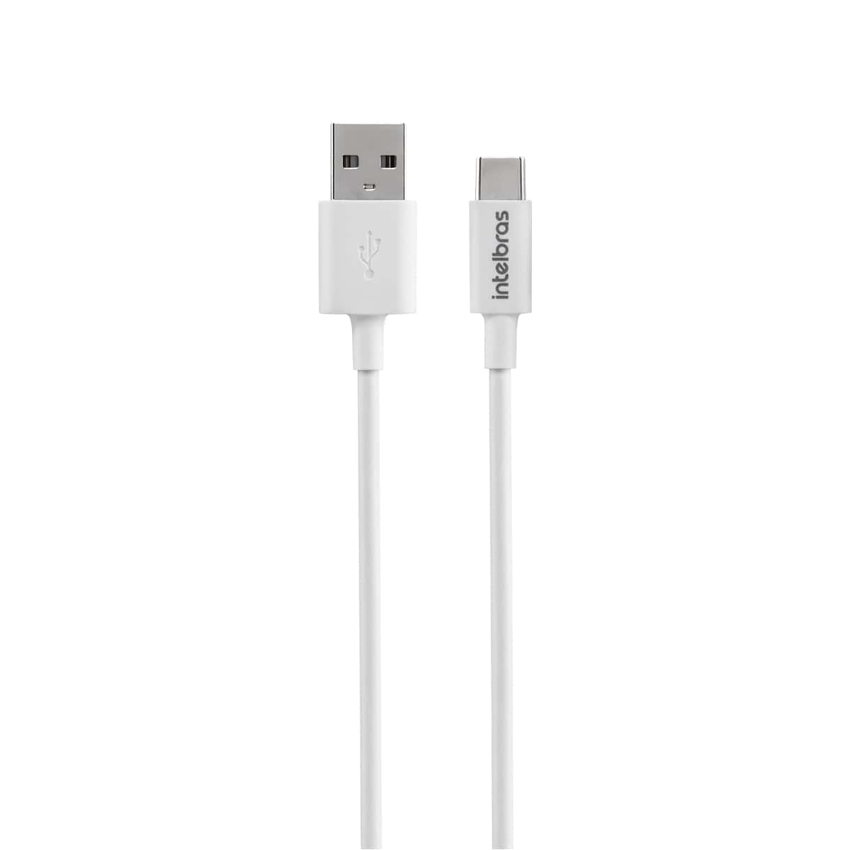 Cabo USB-A para USB-C 1,2m PVC Branco EUAC 12PB | Intelbras - Imagem 2